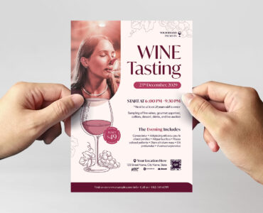 Wine Tasting Flyer Template (AI, EPS Format)