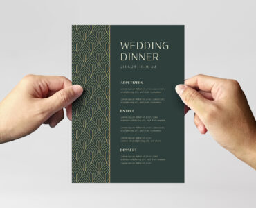 Art Deco Wedding Invitation Templates (AI, EPS Format)
