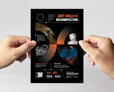 Art Exhibition Flyer Template (AI, EPS Format)