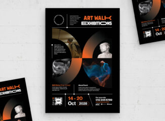 Art Exhibition Flyer Template (AI, EPS Format)