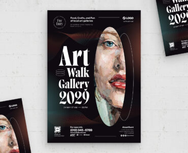 Art Gallery Flyer Template (AI, EPS Format)