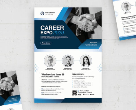 Business Expo Poster Template (AI, EPS Format)