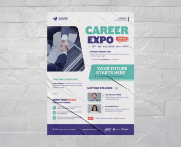 Career Expo Flyer Template (AI, EPS Format)