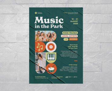 Creative Music Event Flyer Template (AI, EPS Format)