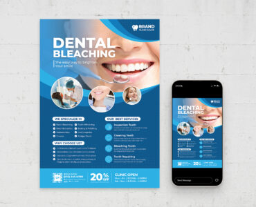 Dental Clinic Flyer / Poster Template (AI, EPS Format)