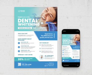 Dental Clinic Flyer Template (AI, EPS Format)