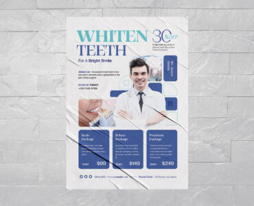 Dental Clinic Poster Template (AI, EPS Format)