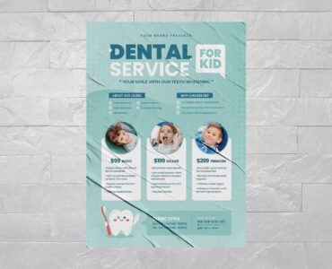 Dental Dentist Flyer Template (AI, EPS Format)