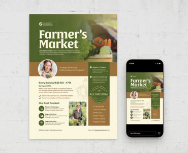 Farmer Market Flyer Template (AI, EPS Format)