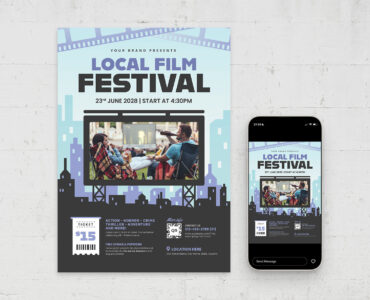 Film Festival Flyer Template (AI, EPS Format)