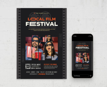 Film Festival Flyer Template (AI, EPS Format)