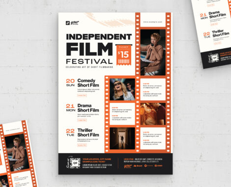 Film Festival Poster Template (AI, EPS Format)