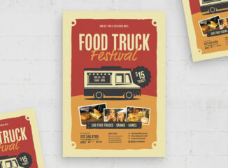 Food Truck Festival Flyer Template (AI. EPS Format)