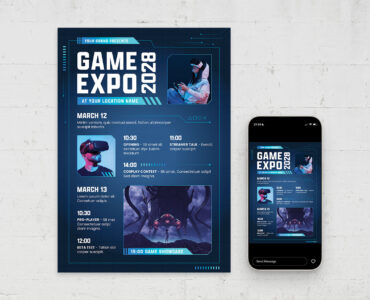 Gaming eSport Flyer Template (AI, EPS Format)