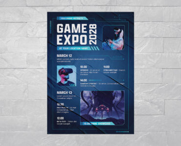 Gaming eSport Flyer Template (AI, EPS Format)
