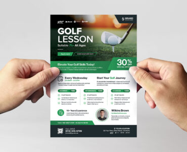 Golf Lesson Flyer Template (AI, EPS Format)