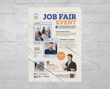 Job Fair Event Flyer Template (AI, EPS Format)