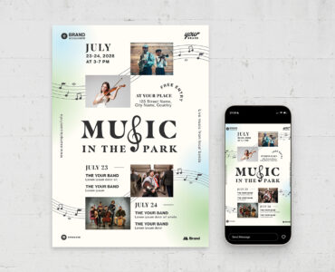 Music Event Flyer Template (AI, EPS Format)