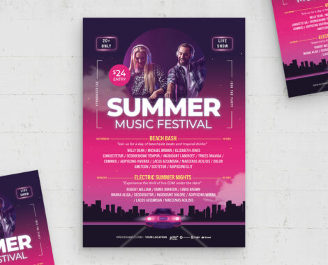 Music Festival Poster Template (PSD Format)