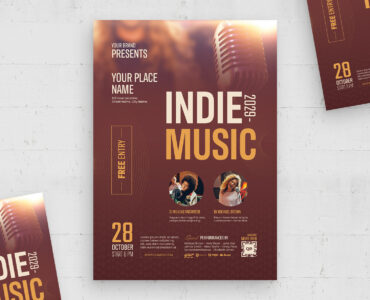 Music Night Flyer Template (AI, EPS Format)