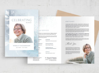 Silver Blue Funeral Template (PSD Format)