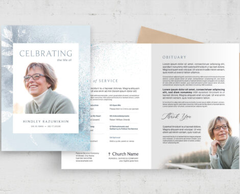 Silver Blue Funeral Template (PSD Format)