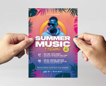 Summer Music Festival Poster Template (PSD format)