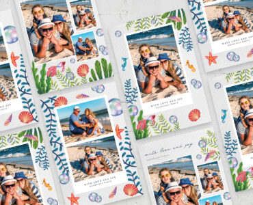 Summer Photo Card Templates Set (PSD Format)