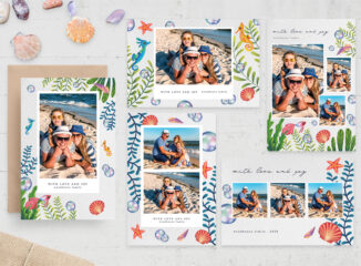 Summer Photo Card Templates Set (PSD Format)