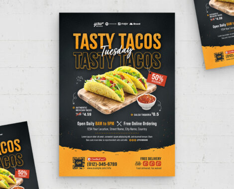 Taco Tuesday Flyer Poster (PSD Format)
