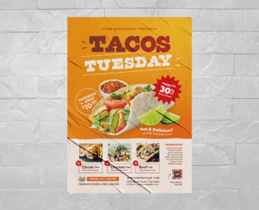 Taco Tuesday Flyer Template (AI, EPS Format)