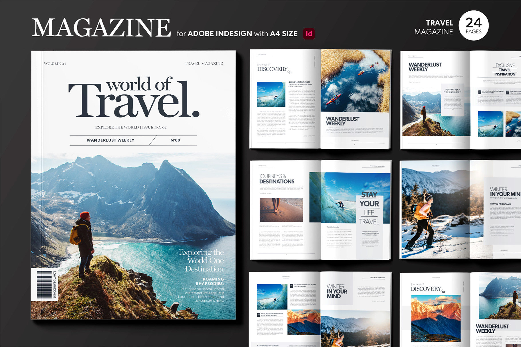 Travel Magazine Template Layout (INDD Format)