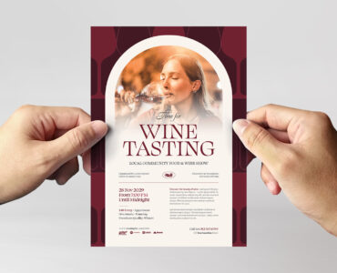 Wine Flyer Template (AI, EPS Format)