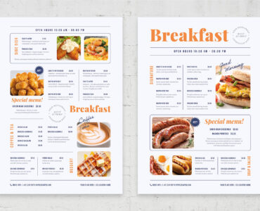 Breakfast Menu Template (AI, EPS Format)