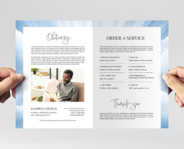 Heavenly Sky Funeral Template (PSD Format)