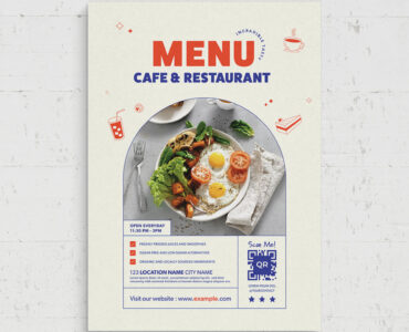 Modern Cafe Menu Template (AI, EPS Format)