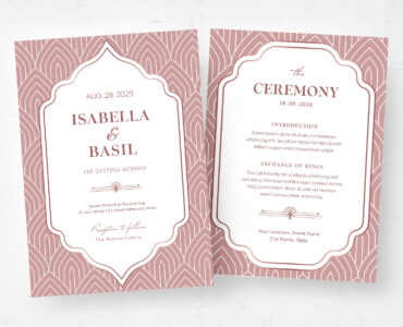Ornate Wedding Invitation Templates Set (AI, EPS Format)