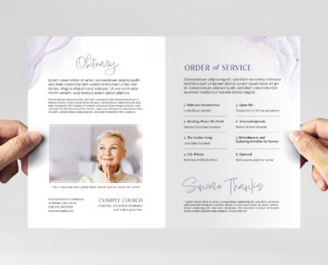 Purple & White Funeral Template (PSD Format)