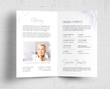 Purple & White Funeral Template (PSD Format)