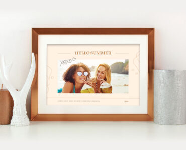 Summer Family Photo Card Template Set (AI, EPS Format)