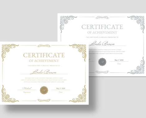 Certificate Template (AI, INDD, EPS, PSD Format)