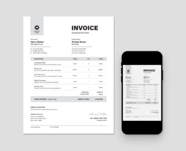 Invoice Template (PSD, INDD, EPS, AI Format)