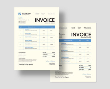 Invoice Template (PSD, INDD, AI, EPS Format)