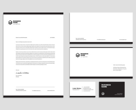 Minimal Stationery Template (INDD, AI, EPS Format)