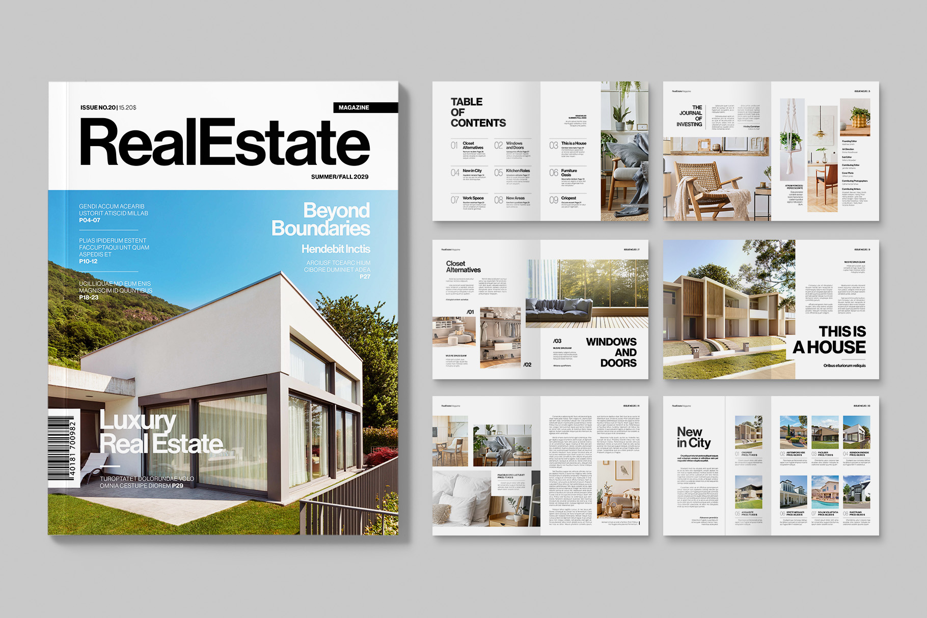 Real Estate Magazine Template (INDD Format)