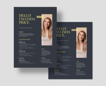 Stylish Resume Template (INDD, EPS, AI, PSD Format)