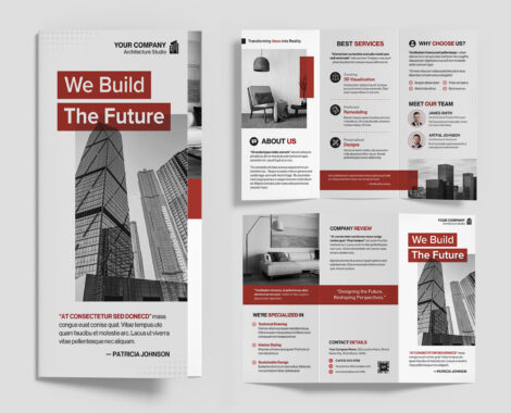 Architecture Firm Template Set (PSD, AI, INDD, EPS Format)