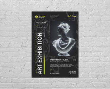 Art Gallery Poster Template (AI, EPS, PSD Format)