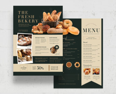 Bakery Menu & Flyer Template (PSD, AI, EPS, INDD Format)