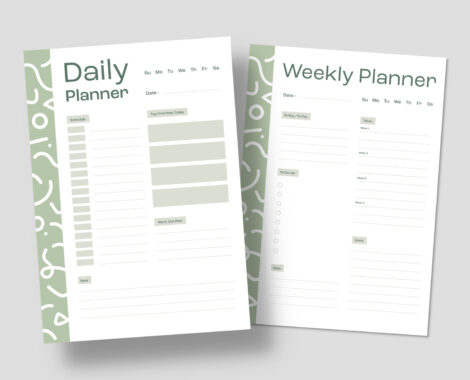 Daily & Weekly Planner Template (AI, EPS, INDD Format)